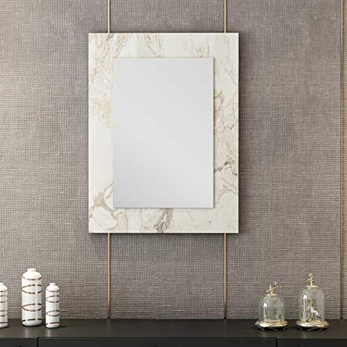 Homemania Spiegel 45 x 1.8 x 60 cm Bianco, Cromo