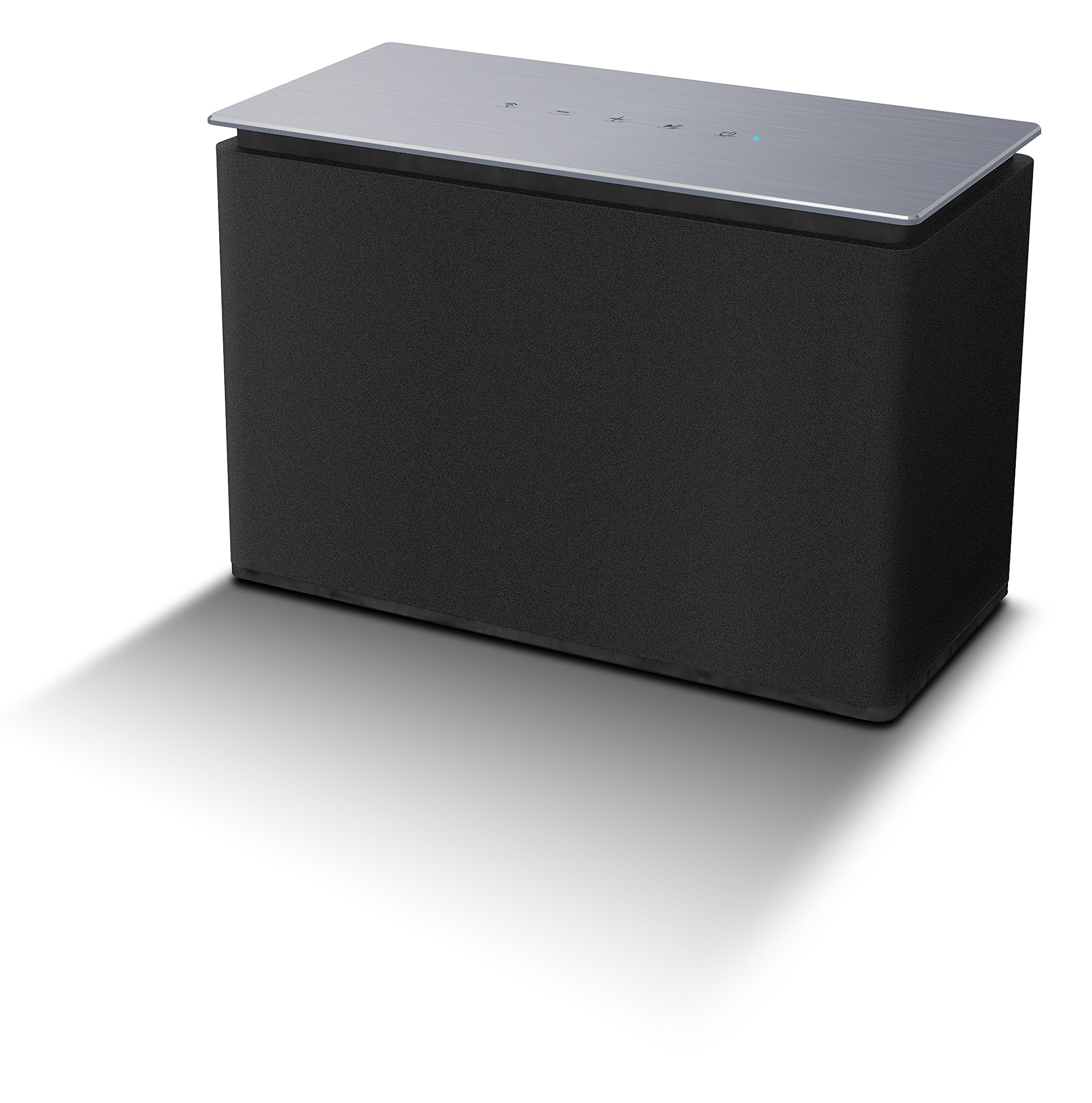 DYON Area L Bluetooth Lautsprecher Sound System, 2x20W RMS,mit hochwertiger Edelstahlausführung, schwarz