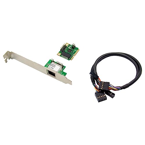Iegefirm 1 Stück Netzwerkkarte 2,5 GB Gigabit Ethernet Karte 2500 Mbps LAN Adapter 1 Port RJ45 Netzwerkadapter Mini PCIe für Desktop-PC