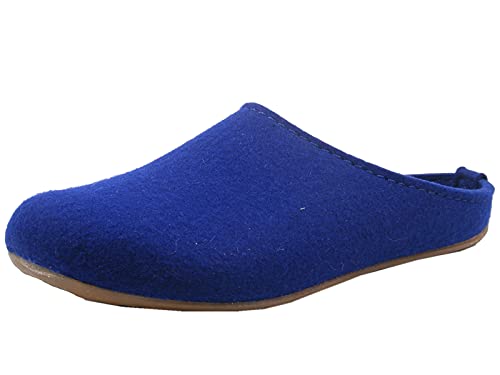 HAFLINGER Damen Herren Hausschuhe Pantoffeln Everest Fundus 481024, Größe:46 EU, Farbe:Blau