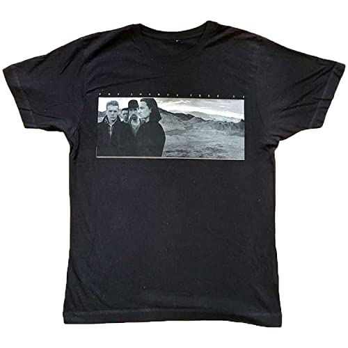 U2 Joshua Herren Tree Photo T-Shirt, Schwarz, Schwarz, L
