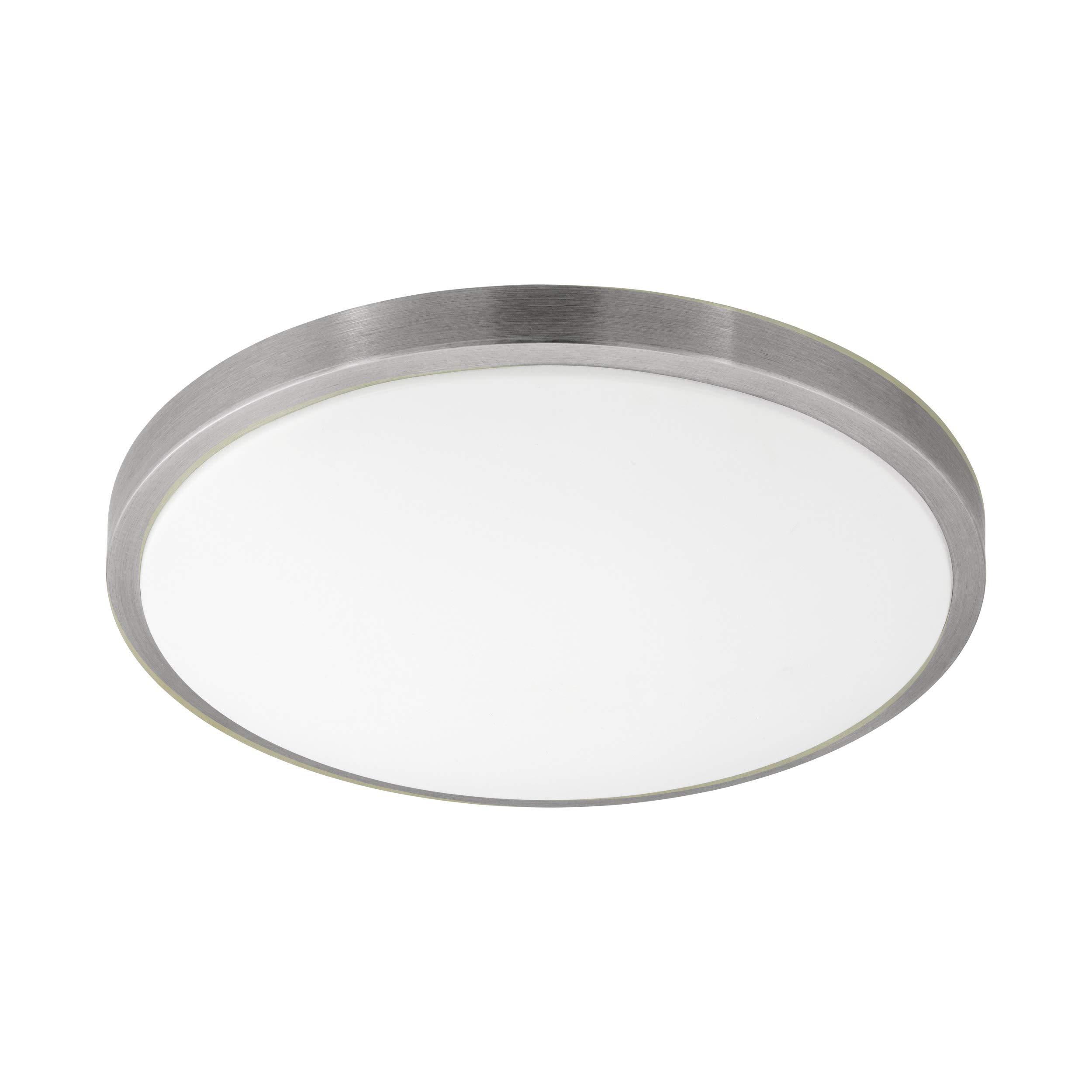 EGLO LED Deckenlampe Competa 1, 1 flammige Deckenleuchte, Material: Stahl und Kunststoff, Farbe: Silber, weiß, L: 34 cm