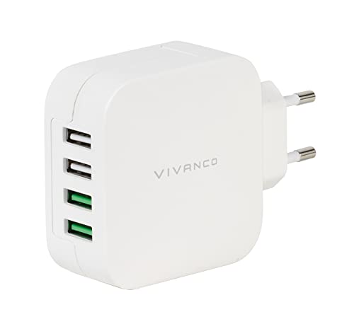 Vivanco 37564 Innenraum Weiß – Ladegeräte für Mobiltelefone (Innen, Netz, weiß)