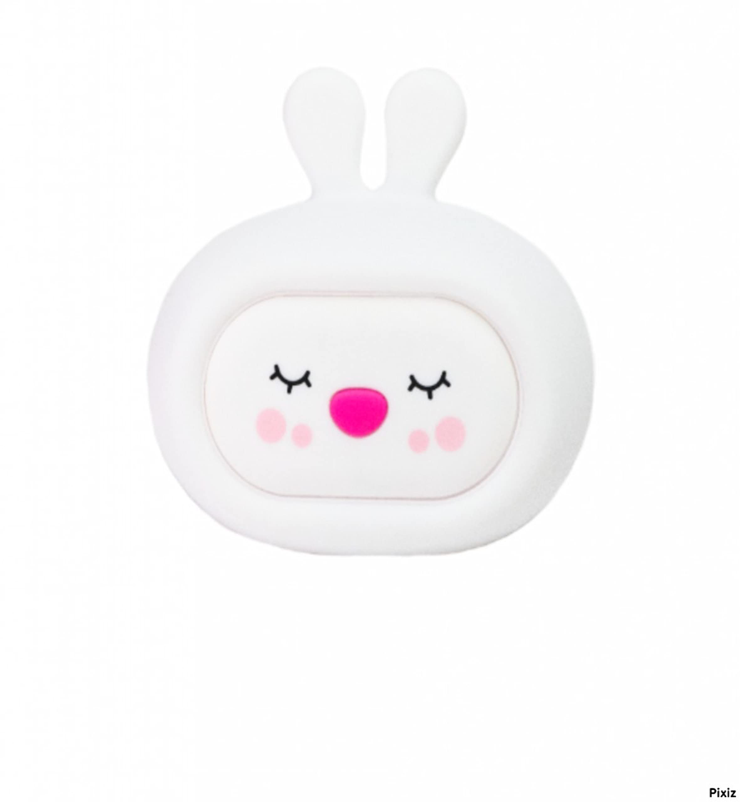 InnoGIO GIOsleepy Bunny, Nachtlicht Hase mit Musik für Kinder aus Weichem Silikon, mit 8 Farben & Melodien/Weißem Rauschen, per Micro-USB Aufladbar, Einschlafhilfe mit Integrierter Spieluhr