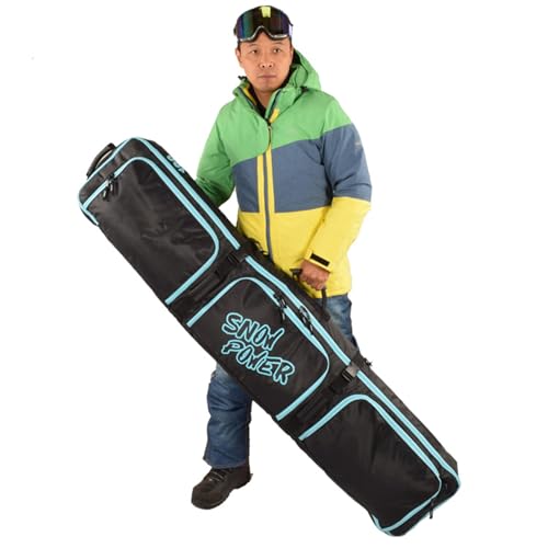 7 Größen Skitasche Gepolstert Snowboard-Tasche 600D Wasserdicht Oxford Tragbar Hohe Kapazität Flugreisetasche Für Einzel Oder Doppel Skibrett (Keine Räder), 126cm