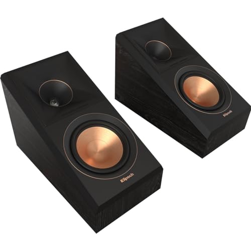 Klipsch RP-500SA II Surround Sound Speaker (Paar) - Referenz-Serie, Wandmontage Option, Realistisches 3D Sound Erlebnis mit Dolby Atmos Unterstützung, Titanium LTS Tweeter, Schwarz