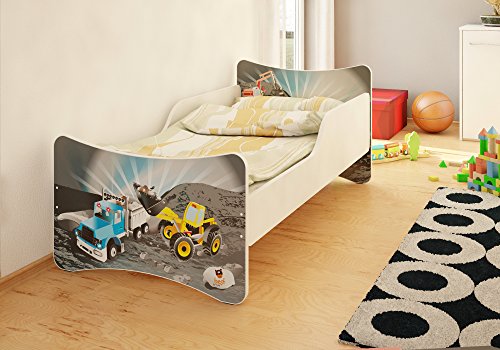 Best For Kids Kinderbett mit Schaummatratze mit TÜV Zertifiziert 90x180 cm