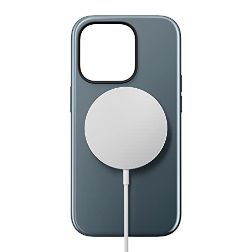 NOMAD Sport Case für iPhone 14 Pro | Hülle aus Polycarbonat mit TPE-Bumper | mit glänzender PET-Beschichtung | MagSafe-kompatibel | Blau