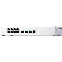 QNAP QSW-308-1C - Switch - nicht verwaltet - 2 x 10 Gigabit SFP+ + 1 x C 10 G-Bit SFP+ + 8 x 10/100/1000 - Desktop