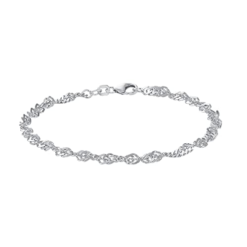 amor Damen-Armband 19cm 925 Singapur Sterling Silber rhodiniert