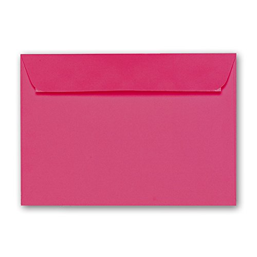 ARTOZ 75x Briefumschläge DIN C6 Fuchsia-pink I 16,2 x 11,4 cm Kuvert ohne Fenster I Umschläge selbstklebend haftklebend I Serie Artoz 1001