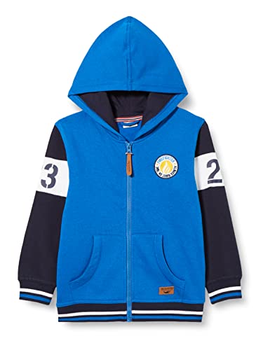 SALT AND PEPPER Jungen Jungen Sweatshirtjacke mit Feuerwehr Motiv Beidseitig Sweatshirt, Bright Blue, 116-122 EU