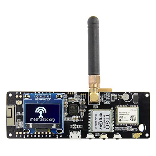 N//B TTGO V1.1 ESP32 433/868/915/923 MHz WiFi Wireless Bluetooth Modul, OLED GPS NEO-6M SMA 18650 Batteriehalter (433Mhz)