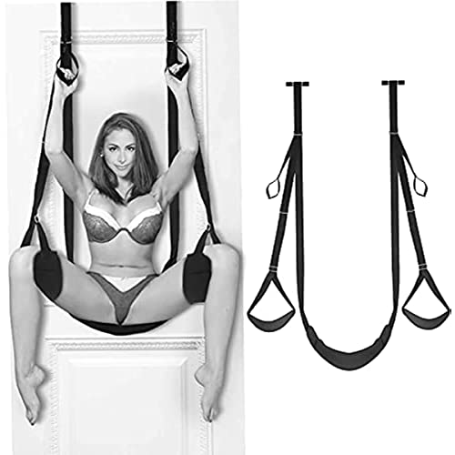CWT Sex Swing for the Ceiling, Deluxe Set Wide and Comfortable Padded with Seat for Couples 100 kg, Sex Swing Also for Door No Drilling