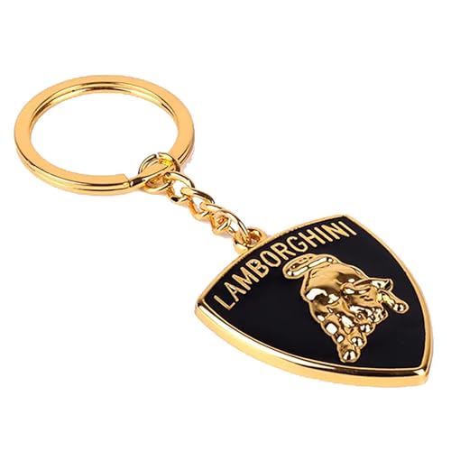 GENTRE Auto Schlüsselanhänger für Lamborghini,Schlüsselring Ersetzen für Männer und Frauen Autozubehör, Schlüsselanhänger für Auto mit Logo,B/Gold-A/OneSize
