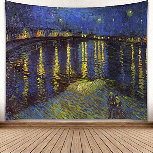 EmyTock Wandteppich, Vincent Van Gogh Kunst-Ölgemälde für Schlafzimmer, Wohnzimmer, Wohnzimmer, Wohnzimmer, Wohnzimmer, Wohnzimmer, Heimdekoration. 72 * 72 inches 6