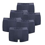 6er Pack Levis Men Premium Trunk Boxershorts Herren Unterhose Pant Unterwäsche, Farbe:Navy, Bekleidungsgröße:M