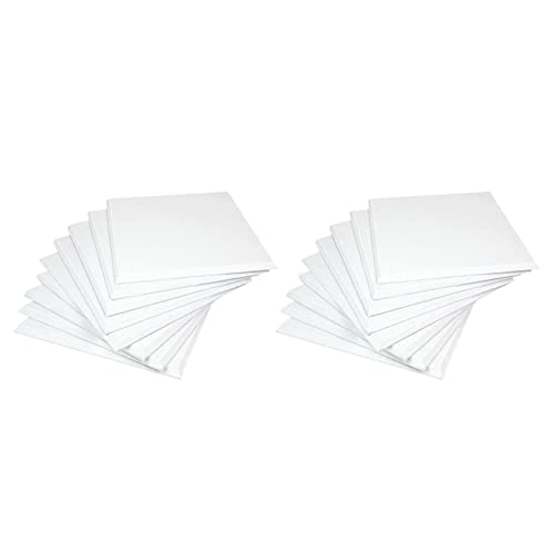 MULOUTSPO Akustik Platten Weiß 24 Stück Abgeschrägte mit Hoher Dichte für Wand Dekoration und Akustik Behandlung