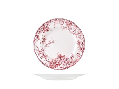 H&H Set mit 6 flachen Tellern aus Porzellan, 27,5 cm