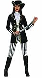 Fiestas Guirca Deluxe Piratenkostüm Damen - Größe S 36 – 38 - Kostüm Piratin Erwachsene inkl. Piraten Hut - Pirat Kostüm Damen Karneval, Fasching, Fastnacht Kostüm Pirat Damen, Halloween