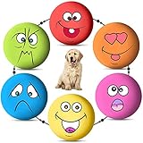 Rehomy Quietschbälle für Hunde, aus Gummi,weich, federnd, Kauspielzeug für kleine, mittelgroße Haustiere, Hunde, Katzen, 6 Stück