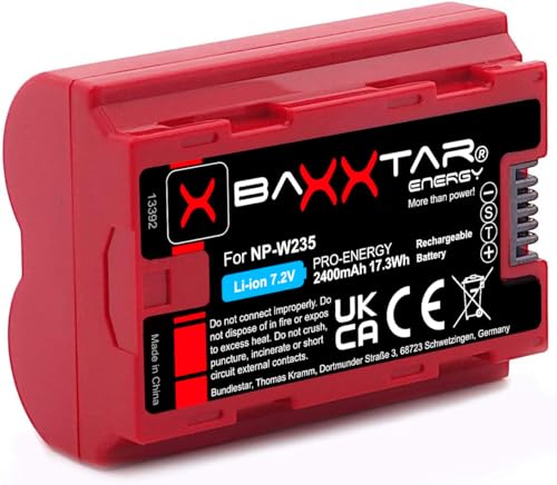 Baxxtar Pro - Ersatz für Akku Fujifilm NP-W235 (2250mAh) mit Transportschale - kompatibel mit X-T4