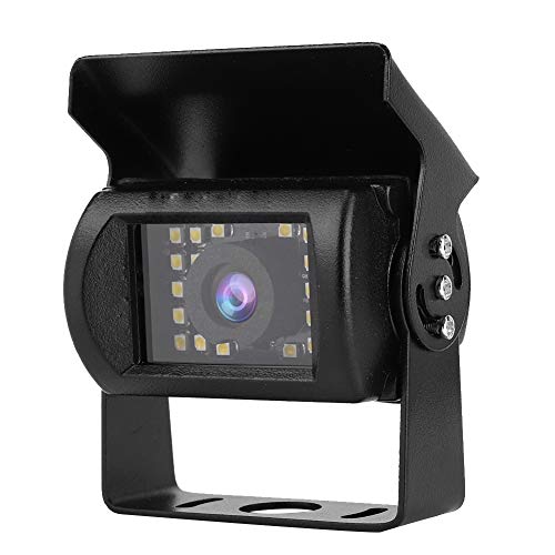 Jadpes Rückfahrkamera, HD-Kamera Nachtsichtkönige Regenschutz Wasserdicht HD Rückfahrkamera mit 24 LED-Leuchten für Wohnmobil-Busfahrzeuge