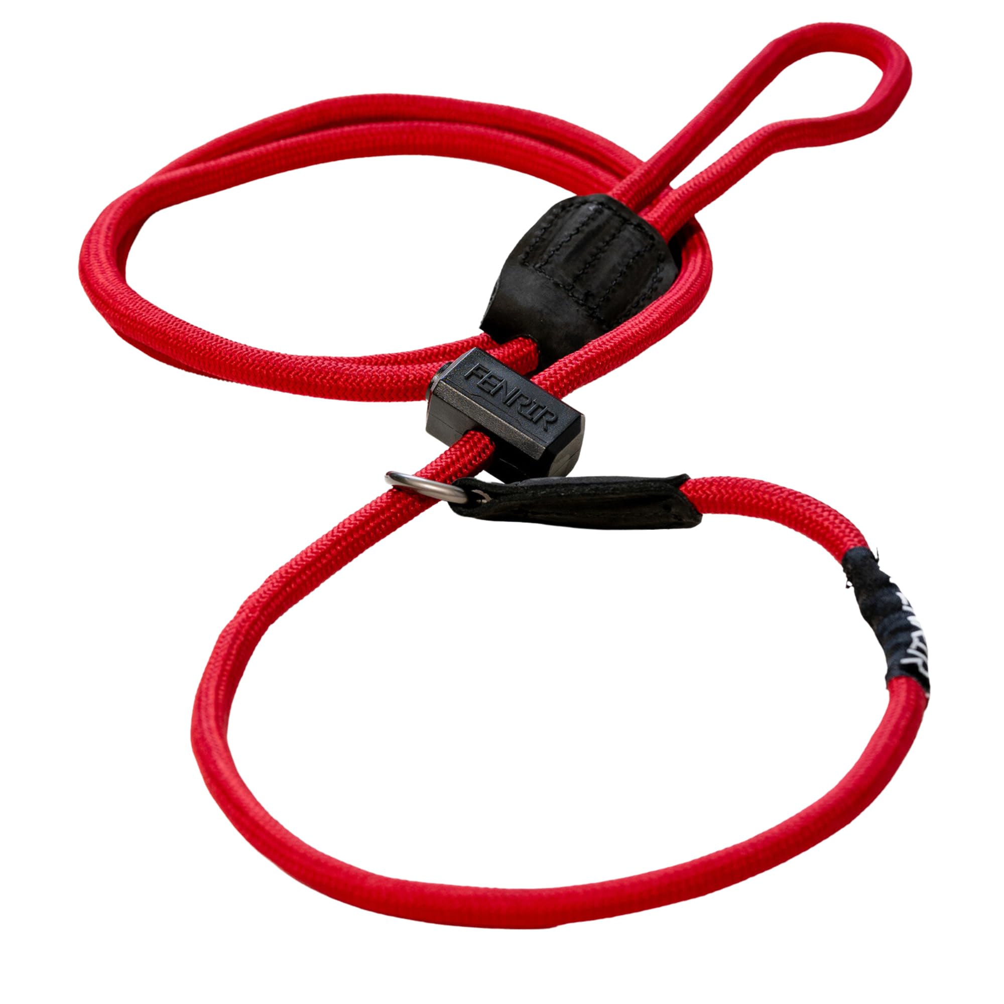 Fenrir Retrieverleine, 1,4 m, mit federbelastetem Stopper, Rot