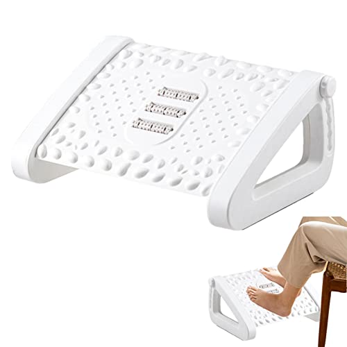 Fußstützen unter dem Schreibtisch | 6 höhenverstellbare Fußstütze | Ergonomische Fußhocker mit Massagefunktion für Zuhause, Büro, Reisen