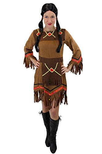 DRESS ME UP Kostüm Kleid Damen Damenkostüm Indianerin Squaw Indianerfrau L029 Gr. 38, S