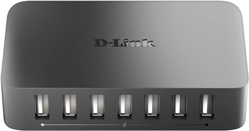 D-Link DUB-H7 7-Port USB 2.0 Hub (unterstützt Windows, Mac OS X, Linux)
