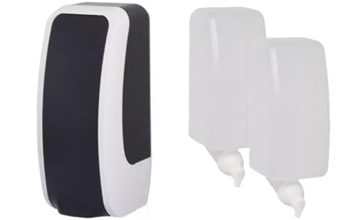 Blanc HYGIENIC WC-Sitzreiniger Set Lavela – 2 Wandspender für die Toilette, 6 x 1 Liter Flächendesinfektionsmittel für ca. 12.000 Anwendungen, Weiß Farbe Schwarz/Weiß