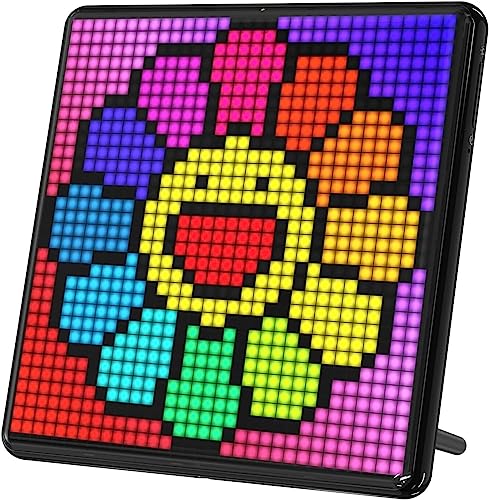 Divoom LED Lampe Panel, Gaming RGB Deko funktioniert mit LED Lightbar, Sync mit Musik, DIY-Design, App-Steuerung Neon Sign Display für PC und Gaming zimmer