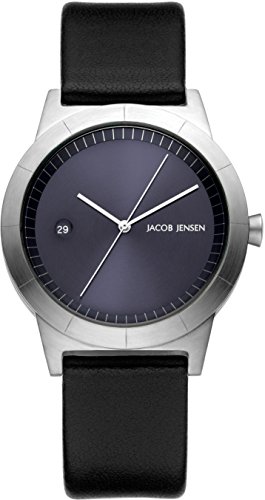 Jacob Jensen Damen Analog Quarz Uhr mit Leder Armband 151