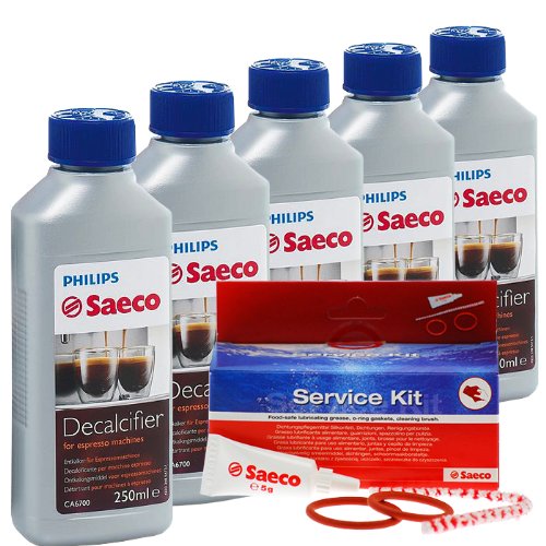 Reinigungs / Pflege - Set von Saeco für Kaffeevollautomaten, Kaffeeautomaten (K, 5 Flasche Saeco )
