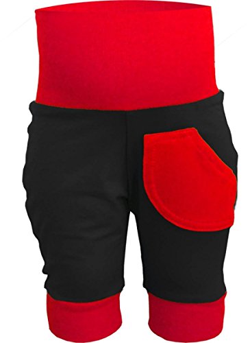 Kleiner Fratz 3/4 Capri Baby/Kinder Sommer Pumphose (Farbe schwarz-rot) (Größe 128-140)