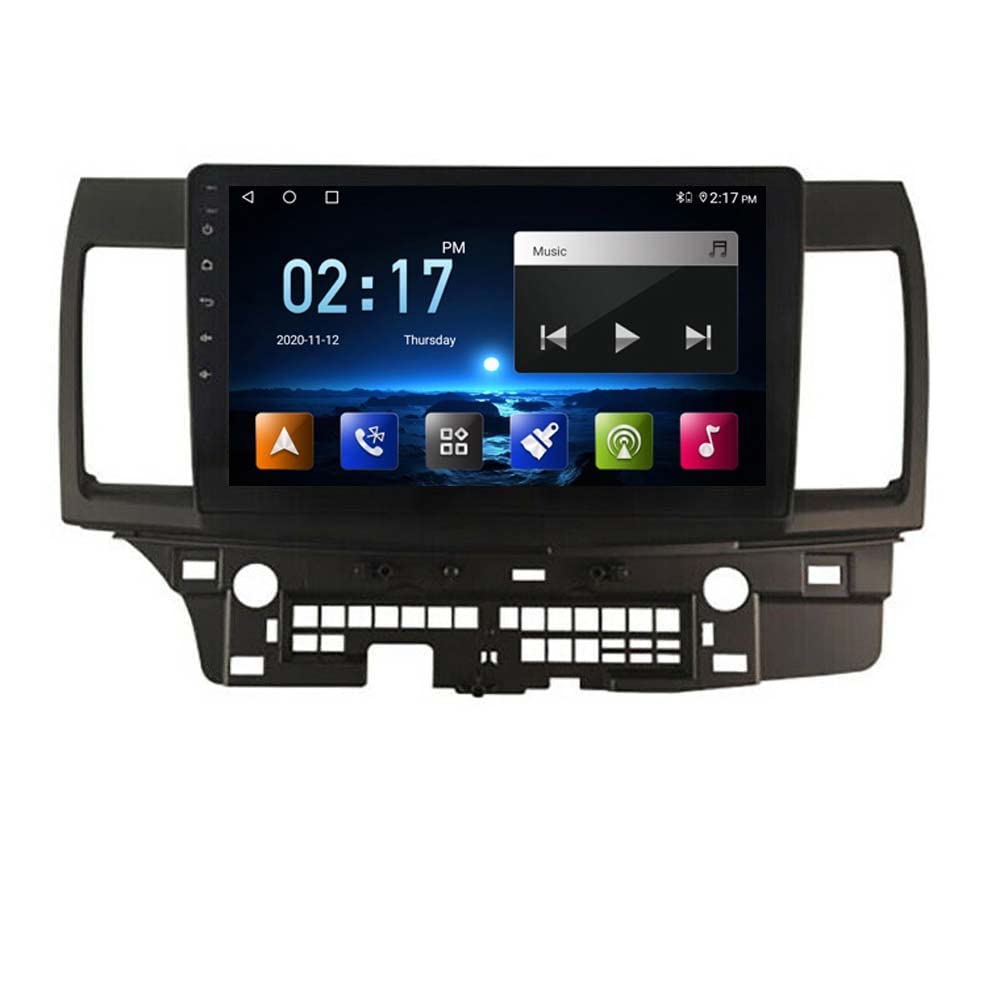 Autosion Android 10 Auto GPS, Stereo-Haupteinheit, Navi-Radio, Multimedia für Mitsubishi Lancer 2007 - 2017, unterstützt Lenkradsteuerung Eingebautes kabelgebundenes CarPlay