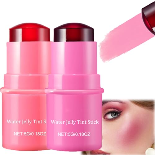 Milk Cooling Water Jelly Tint, Milk Makeup Jelly Tint, Milk Jelly Blush, Milk Makeup Cooling Water Jelly Tints, Milk Jelly Tint Milk Make Up, Milk Lip and Cheek Stick (Red+Rose Pink)