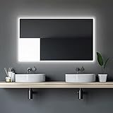 LED Badspiegel Talos Moon 120x70 cm- Lichtfarbe 4200K - Modernes Design und hochwertige Beschichtung