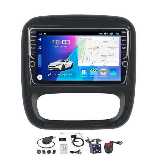 Kompatibel mit Autoradio GPS Navigation für Renault Trafic 3/Opel Vivaro B 2014-2021 mit 9 Zoll Display, Unterstützt Carplay Android Auto Bluetooth FM RDS Radio Lenkradsteuerung (Size : K600S)