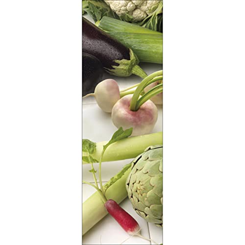 Plage Kitchen Aufkleber für Küchen und Kühlschrank-Gartengemüse-180 x 59,5 cm, Vinyl, Colorful, 180x0.1x59,5 cm