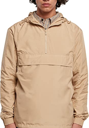 Urban Classics Herren Windbreaker Basic Pull-Over Jacket, leichte Streetwear Schlupfjacke, Überziehjacke für Frühjahr und Herbst - Farbe black, Größe XL