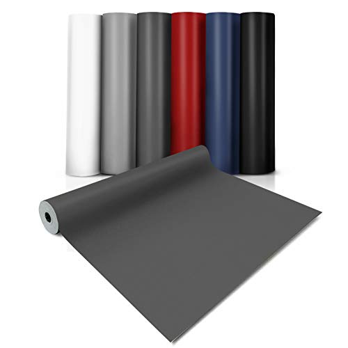 CV-Belag Expotop | Zuschnitt | Verschiedene Breiten, viele Farben, Meterware | Bodenbelag PVC Länge auf Maß (200 x 250 cm, Anthrazit)