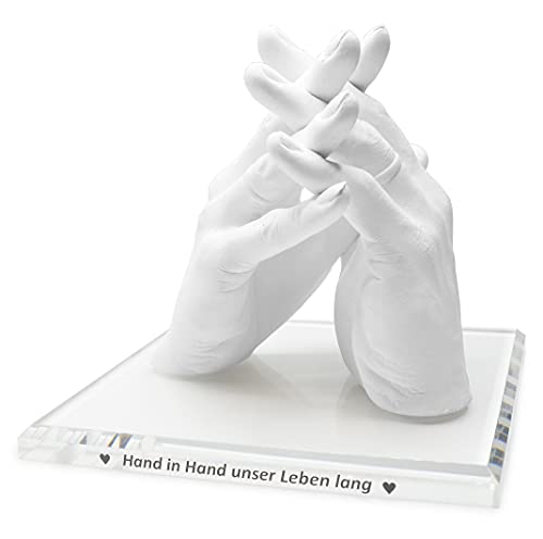 Lucky Hands® Sockel (Acryl | mit Beschriftung, 20 x 20 cm)