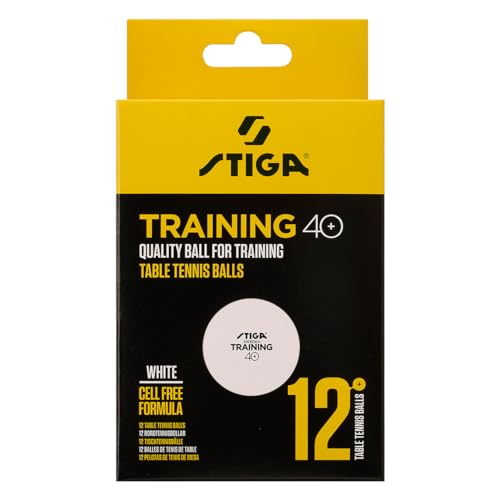 STIGA Tischtennisbälle Training 12-Pack ABS, Weiß