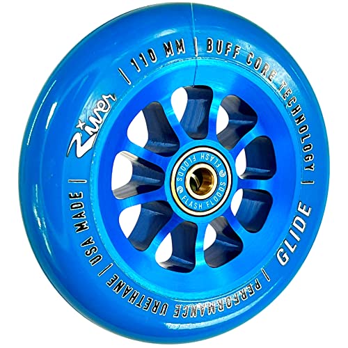 Fantic26 Sticker + River Stunt-Scooter Park-Trick-Tret-Roller Ersatz-Rad-Rolle 110mm (Glide Blau)