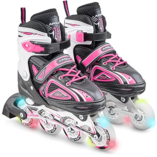 Apollo Super Blades X Pro, LED Inline-Skates, Rollerblades für Kinder, ideal für Anfänger, komfortable Rollschuhe, Inliner für Mädchen und Jungen