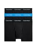 Calvin Klein Herren 3er Pack Boxershorts Trunks Baumwolle mit Stretch, Schwarz (B-Grey Heather/Wht/Palace Blue Lg), S
