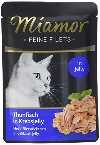 Miamor Feine Filets in Jelly Pouch Thunfisch in Krebsjelly, 24er Pack (24 x 100 g)