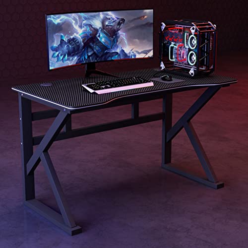 KSTUFF Gaming-Schreibtisch PC-Computertisch, großer ergonomischer Gaming-Computertisch, Heimcomputer, Kohlefaser-Oberfläche, Gaming-Schreibtisch PC-Tisch, DL 120 cm Vision